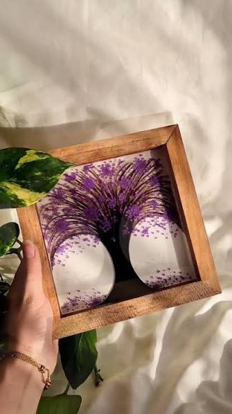 Baby hair keepsake in resin