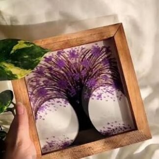 Baby hair preserved in a handmade resin keepsake